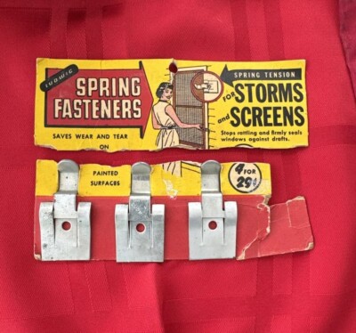 Ludwig Spring Fasteners Spring Tension for Screens 29c Advertising As Is Vtg