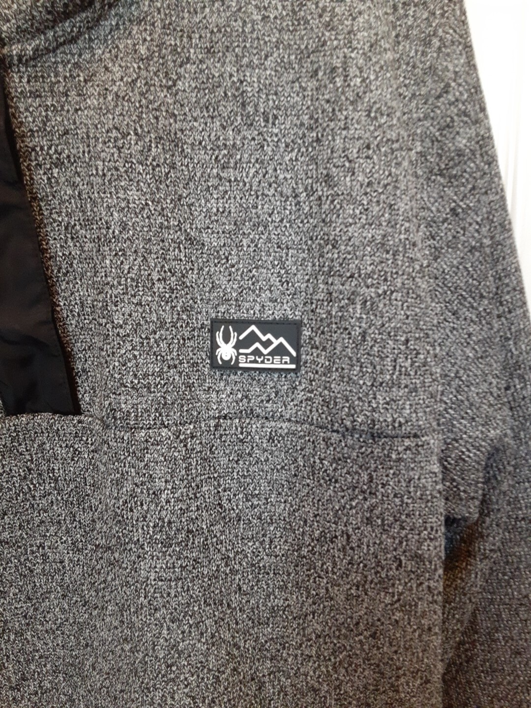 Spyder Soft Shell Knit Jacket Snap Pullover Black… - image 5