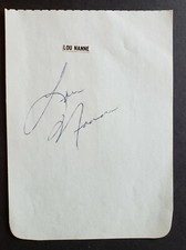 Lou Nanne signed 1970's hockey album page 