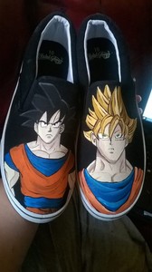 dragon ball z painted shoes