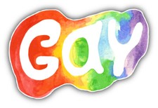 Gay Pride Rainbow Flag Watercolor Car Bumper Sticker Decal ''SIZES''