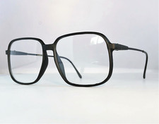 TRUE VINTAGE BELLE QUALITE ELAN SEMI MATTE BLACK EYEGLASS / SUN FRAMES NOS KOREA