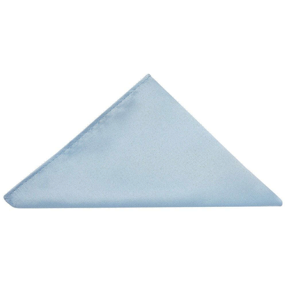 Plain Light Blue Satin Pocket Square Wedding Christening Prom Hanky Handkerchief