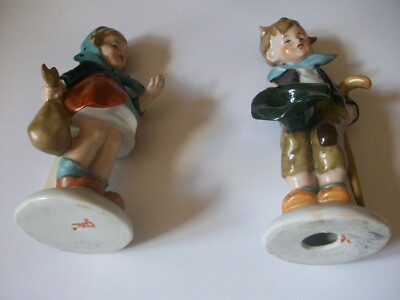 2 x Porzellan Figur Fasold & Stauch Bock-Wallendorf Thüringen1930 Junge Mädchen