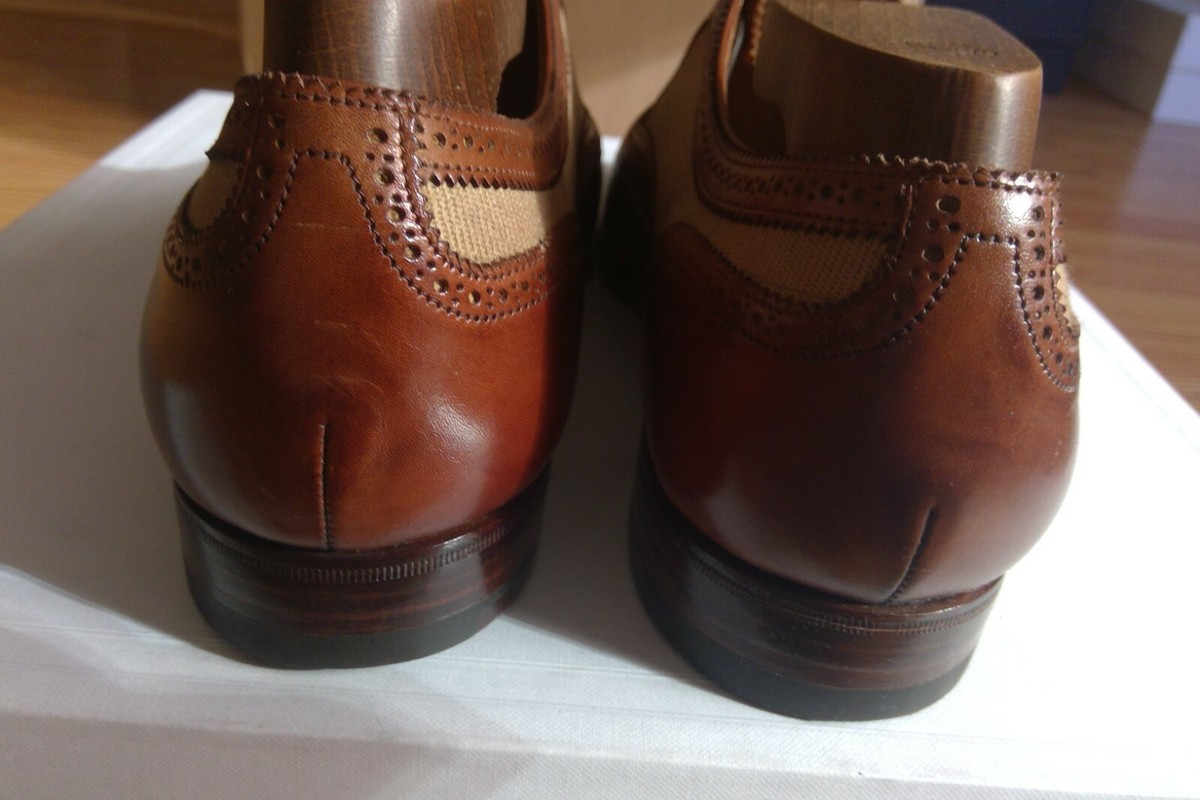 EDWARD GREEN MALVERN III ANTIQUE BROWN LEATHER TWILL OXFORD EDWARD GREEN MALVERN III ANTIQUE BROWN LEATHER TWILL OXFORD