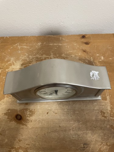 Pottery Barn Brushed Stainless Steel Arch Style Mantle Clock Made in India - Picture 3 of 7
