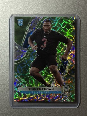 Derrick Brown Carolina Panthers Panini Spectra NFL 2020 NEON GREEN ROOKIE /35