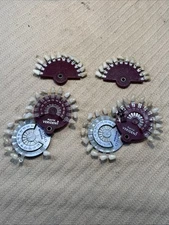 2 Verident Plastic Univac Porcelain Teeth Guides, 2 Trubyte Vitality Scales READ