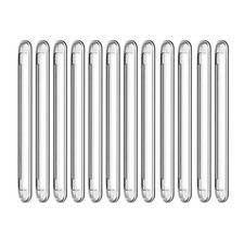 Clear Furniture Bumpers 12-Pack 12 Long - Adhesive Backed Silicone Rubber W...