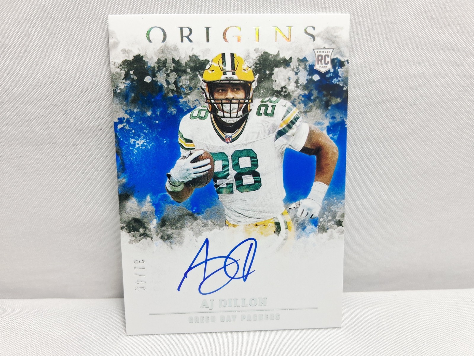 AJ Dillon Panini Origins Rookie Autographs #RAAJ Base