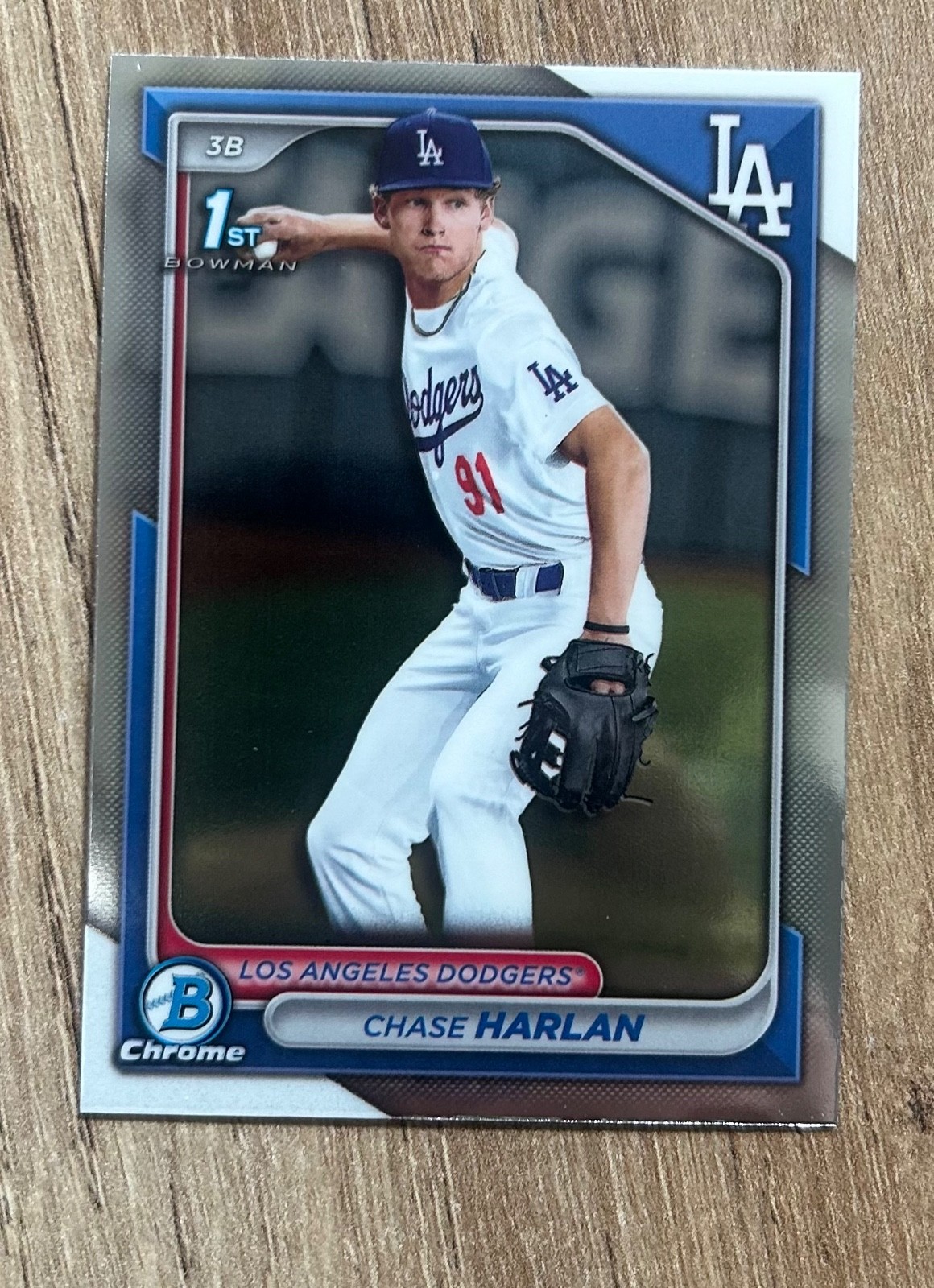 2024 Bowman Draft Chrome Chase Harlan #BDC-96 1st Bowman Los Angeles Dodgers