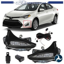 For Toyota Corolla L Le Xle 2017- 2019 Daytime Running Lamps Fog Lights Rhlh
