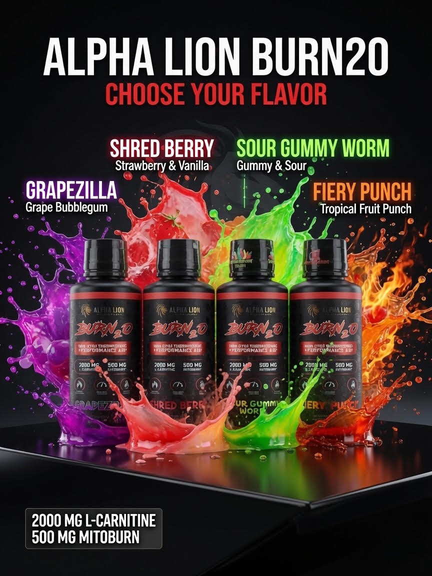 l carnitine with gbb ALPHA LION BURN2O Non-Stim Thermogenic Performance 31 serving bottle Before ➝ after Results Lightening cream Choose Your Bundle::8oz | 25Pack