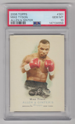 2006 TOPPS ALLEN & GINTER MIKE TYSON PSA 10 #301 BOXING GEM MINT RARE