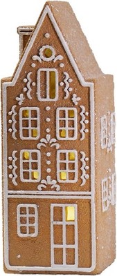 Christmas Gingerbread Figurines with LED, Holiday Village Home