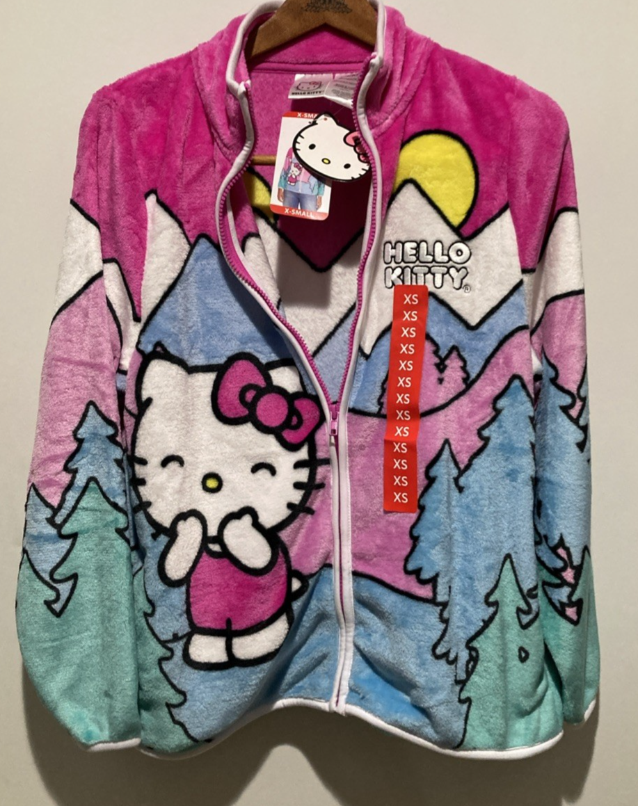 Hello Kitty Scenic Cozy Zip Front Jacket NWT XS | eBay