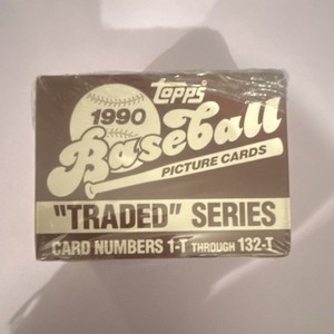 Topps 1990 Baseball Traded Series MLB Trading Card Box - 132 Cards
