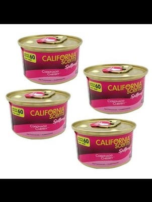 California Scents Coronado Cherry Scent Air Freshener (Pack of 4) (M1)