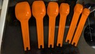 Vintage Tupperware Set of 6 Nesting Measuring Spoons ~ Orange ~ NO RING ~ — photo 4