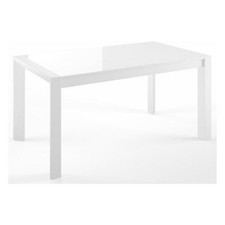 Tavolo Allungabile Metallo e Vetro 160/240x90x76 cm Bianco New Milano Pointhouse