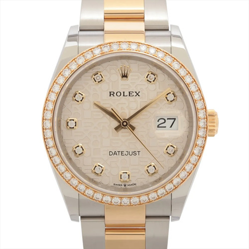 Rolex DATEJUST 36 126283RBR SS×YG SS×YG AT Silver engraved computer dial oyster