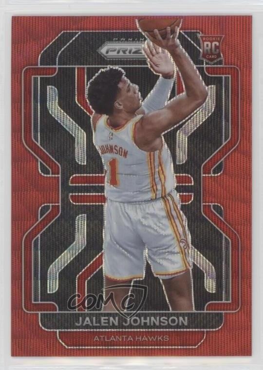 2021-22 Panini Prizm Ruby Wave Prizm Jalen Johnson #305 0x49