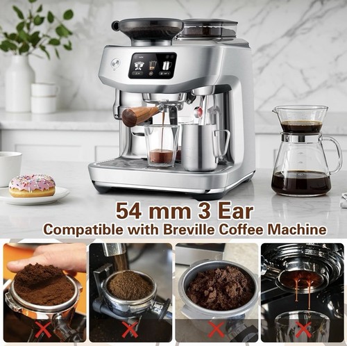 Coffee Portafilter 54mm NEW REPLACEMENT PART for Breville Barista Pro and MORE - Afbeelding 7 van 17