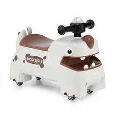 Toddler Ride on Toy Walking Sliding Car with Lights and Music-White - Color: Whi