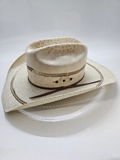 Ariat Double S Straw Cowboy Hat Tan Mens Size 7 1/2