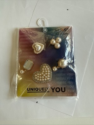 Crocs Pearl Heart Jibbitz Charms  HTF