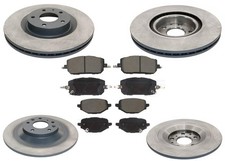 F&R Coated Brake Disc Rotors Brake Pad Set for Mazda CX-50 CX50 2023 2024 2025
