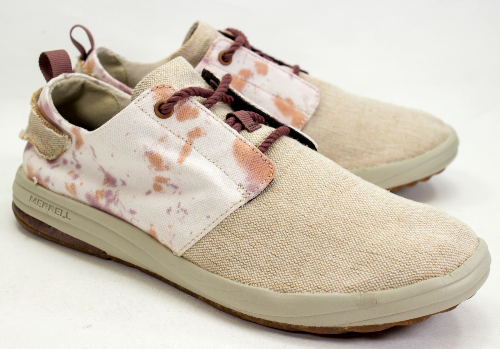 Scarpe da trekking Merrell Gridway donna taglia 9 5 beige sneakers tela suola Vibram