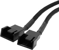 2 Pack 4-Pin Molex Actual 2-Pin to 2 X 3 Pin / 4 Pin PMW 12V PC Case Fan Po...