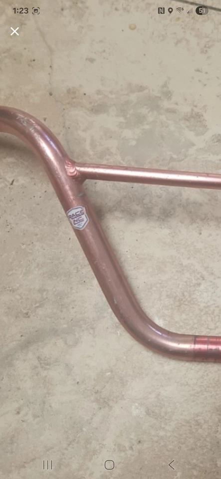 Manillar de aleación Old School nunca cortado extremadamente limpio buen estado Foto 2 de 4