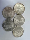 Lot Of 5 Silver Dollars 1881-1898(3)