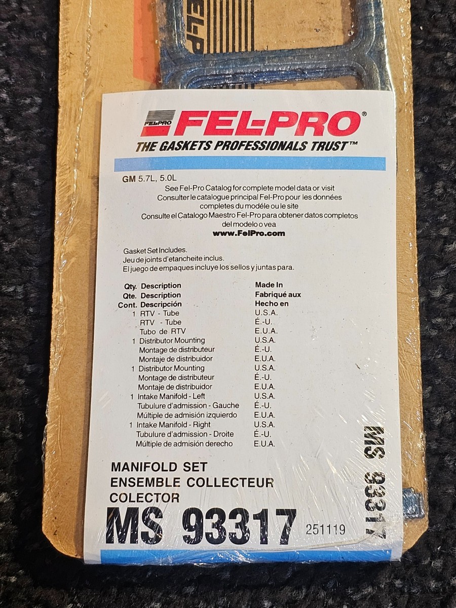 AUAページ Fel-Pro MS 93317 Engine Intake Manifold Gasket For 1991-1993 Buick