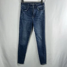 American Eagle Next Level Stretch Super Hi-Rise Jegging Women's 0 Short Blue
