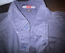 Bocmal B111 Mens Blue Ripstop Cotton Work Shi...