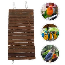 Wooden Parrot Swing Toy - Hanging Wooden Tunnel Hammock Toy For Birds - Wood