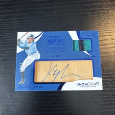 2020 Immaculate Collection Debut Moments Memorabilia Autos Blue Kyle Lewis/25