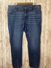 Sofia Vergara Denim Skinny Ankle Blue Jeans Plus Size 20W