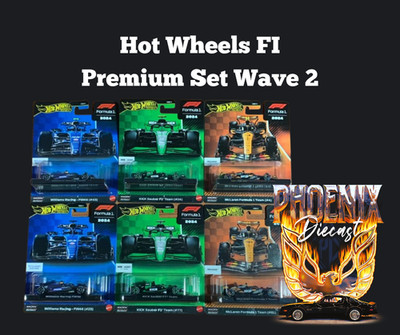 2025 Hot Wheels 1:64 Premium Formula 1 - 2024 Season - F1 Mix 2 - Set of 6 Cars