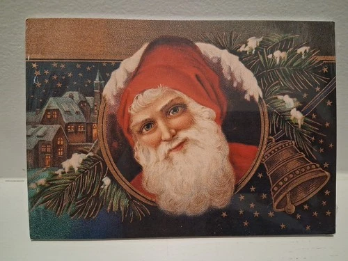 10 New Hallmark Postcards Christmas Victorian Santa Holiday Sealed 6" x 4.5"