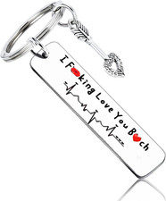 Best Friend Keychain for Women, Stainless Steel Keychain, Funny Birthday Christm