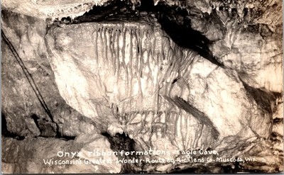 Muscoda, WI Onyx Ribbon Formations/Eagle Cave/Route 60/Richland Co./RPPC -A114