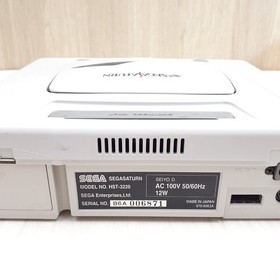 Sega Saturn Console HST-3220 Bundle 2 Controllers 8 Games Tested Japanese White