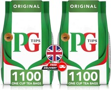 PG TIPS ORIGINAL TEA, FOOD SOLUTIONS BIG PACK, BLACK TEA, 1100 TEA BAGS (2 PACK)