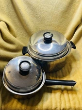 Vintage Amway Queen Cookware Sauce Pan Pot & Lid 18/8 Stainless Steel USA