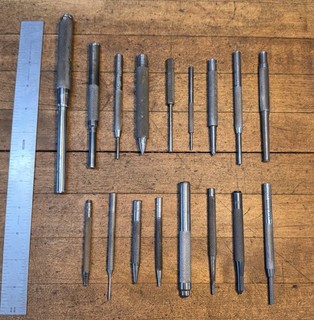 Vintage Knurled Machinist PUNCHES Size & Style Sets • Mechanics Punch Tools ☆USA
