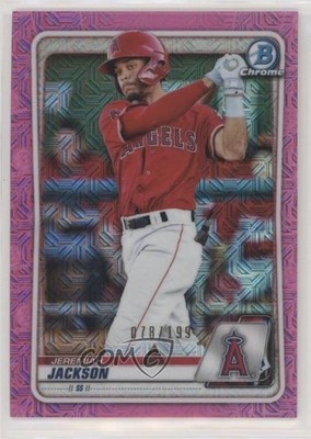 2020 Bowman Chrome Prospects Mega Box Pink Mojo Refractor Jeremiah Jackson 02ml